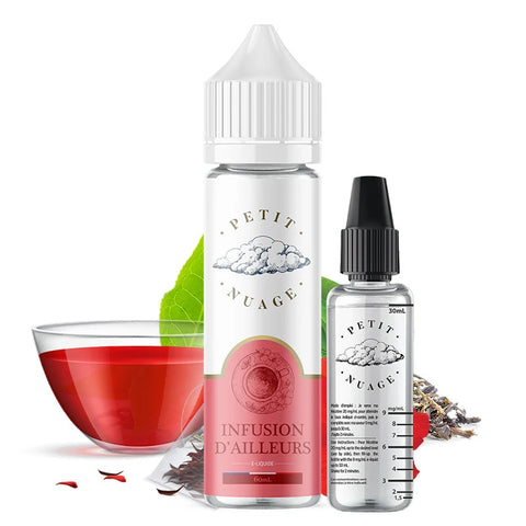 E liquide infusion d'ailleurs petit nuage 60ml Hibiscus menthe