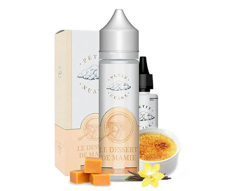 e liquide le dessert de mamie petit nuage 60ml - crème brulée caramel